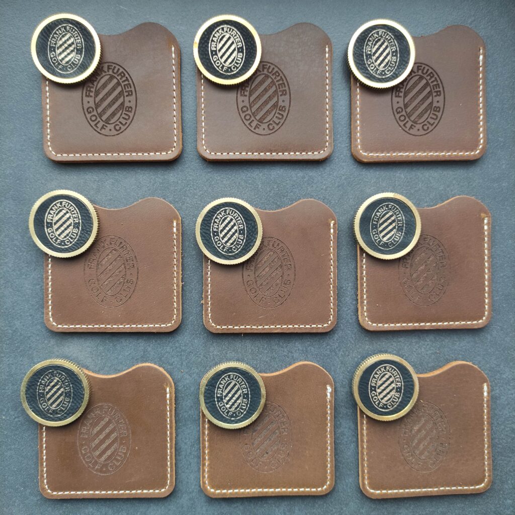 Sonderauflage Messingballmarker mit Ledermanschette für FGC Clubmeisterschaften