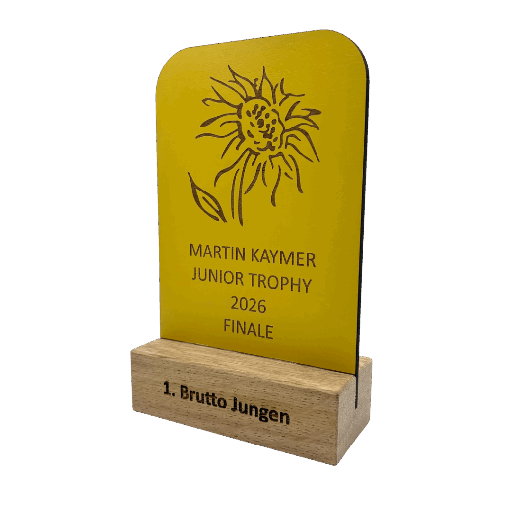 Echtholzpokal für Golfturnier